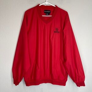 FootJoy Pullover Windbreaker Jacket Men's Size L Golf Activewear Red